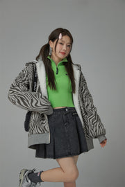 Zebra Loose Fit Dumble Jacket