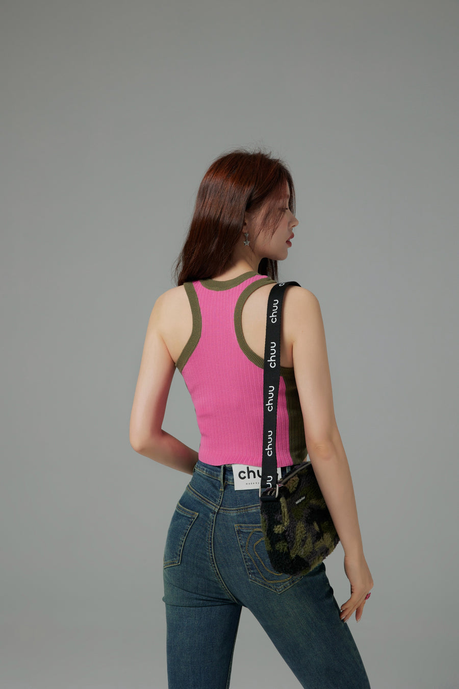 CHUU Break It Down Ribbed Sleeveless Top