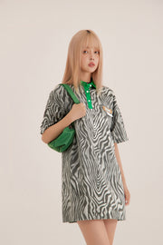 Zebra Loosefit T-Shirt Dress