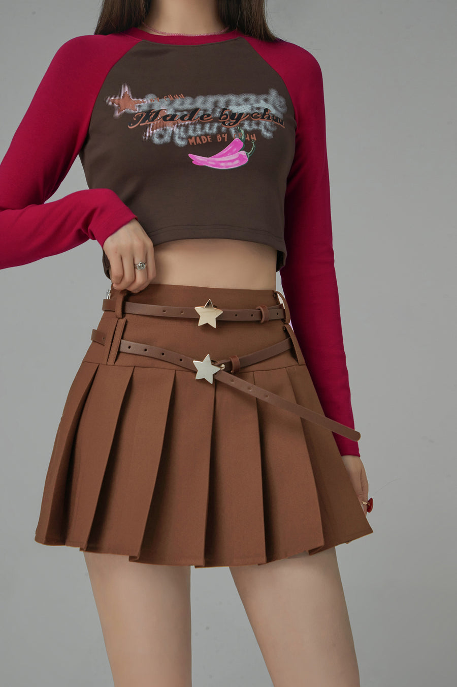 CHUU Pretty Darling A-Line Pleated Skirt