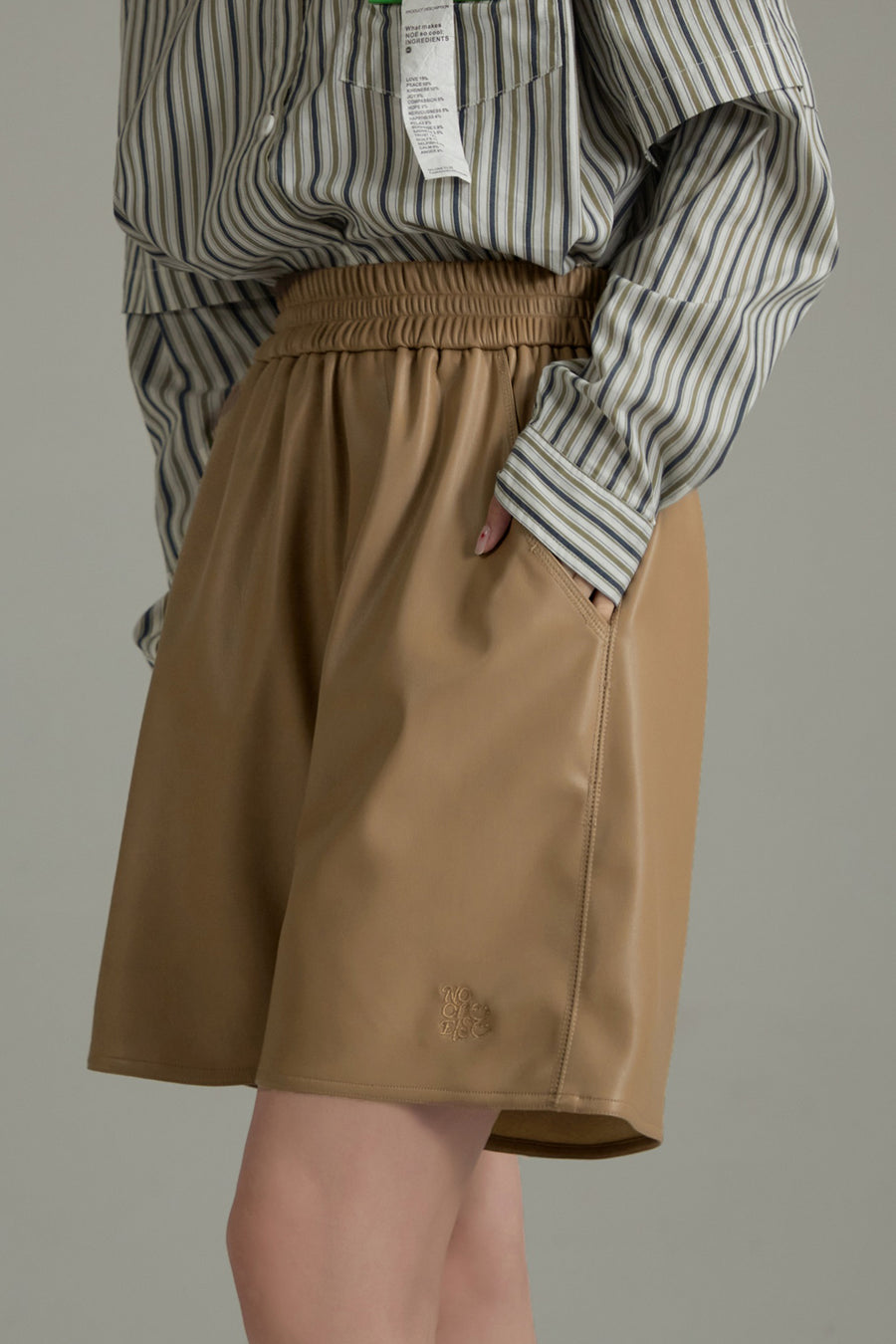 CHUU Leather Casual Shorts