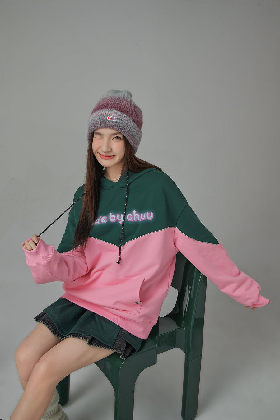 CHUU Epiphany String Loose Fit Hoodie