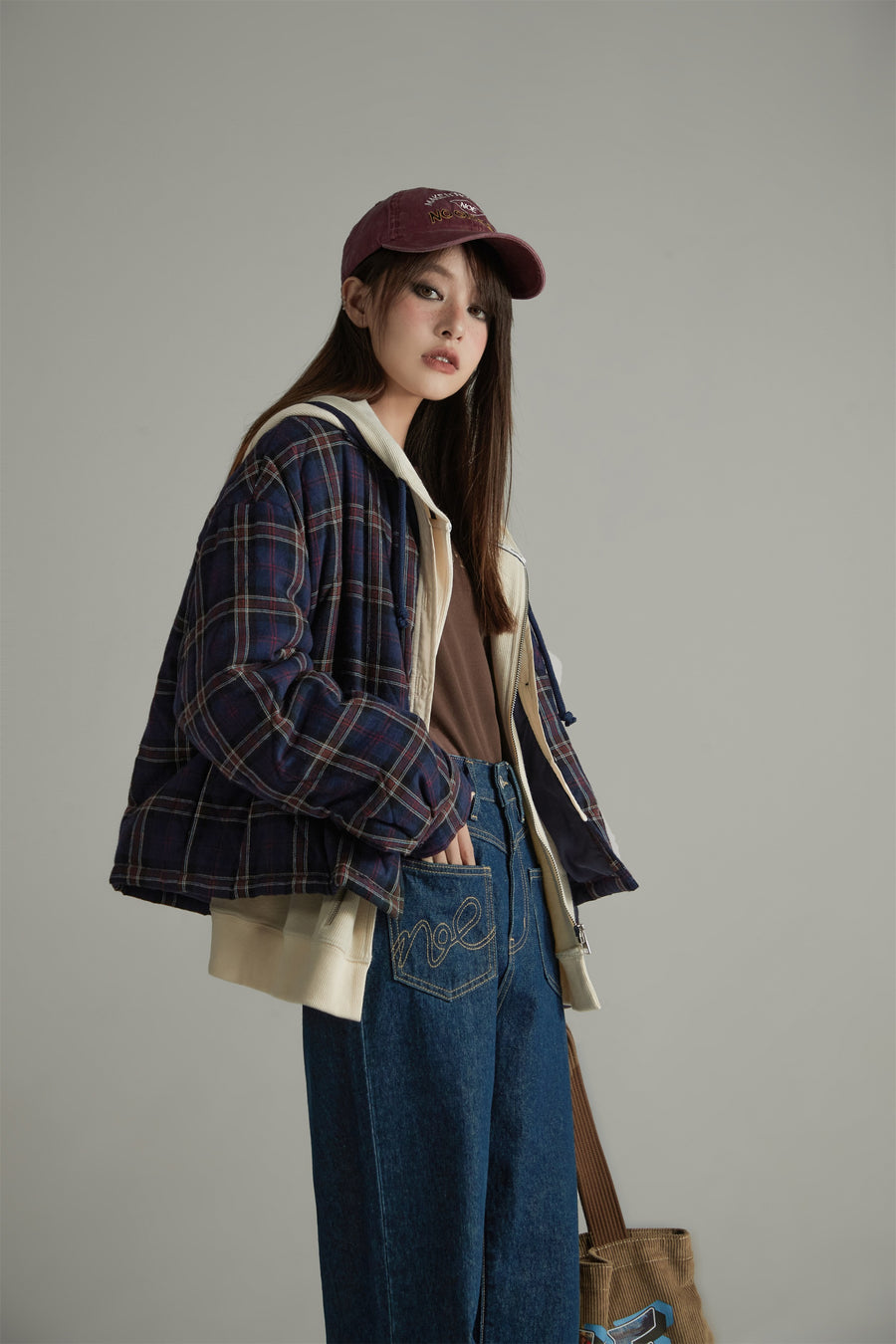 CHUU Check Shirt Overfit Jacket