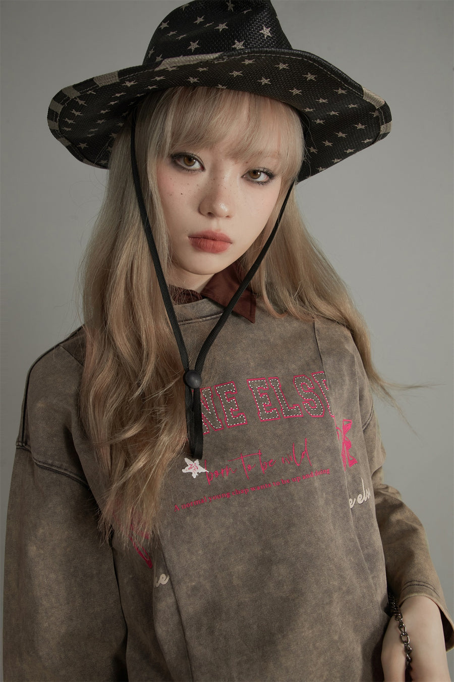 CHUU Vintage Printed Loose Fit T-Shirt