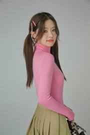 Turtleneck Long Sleeve Slimfit Top