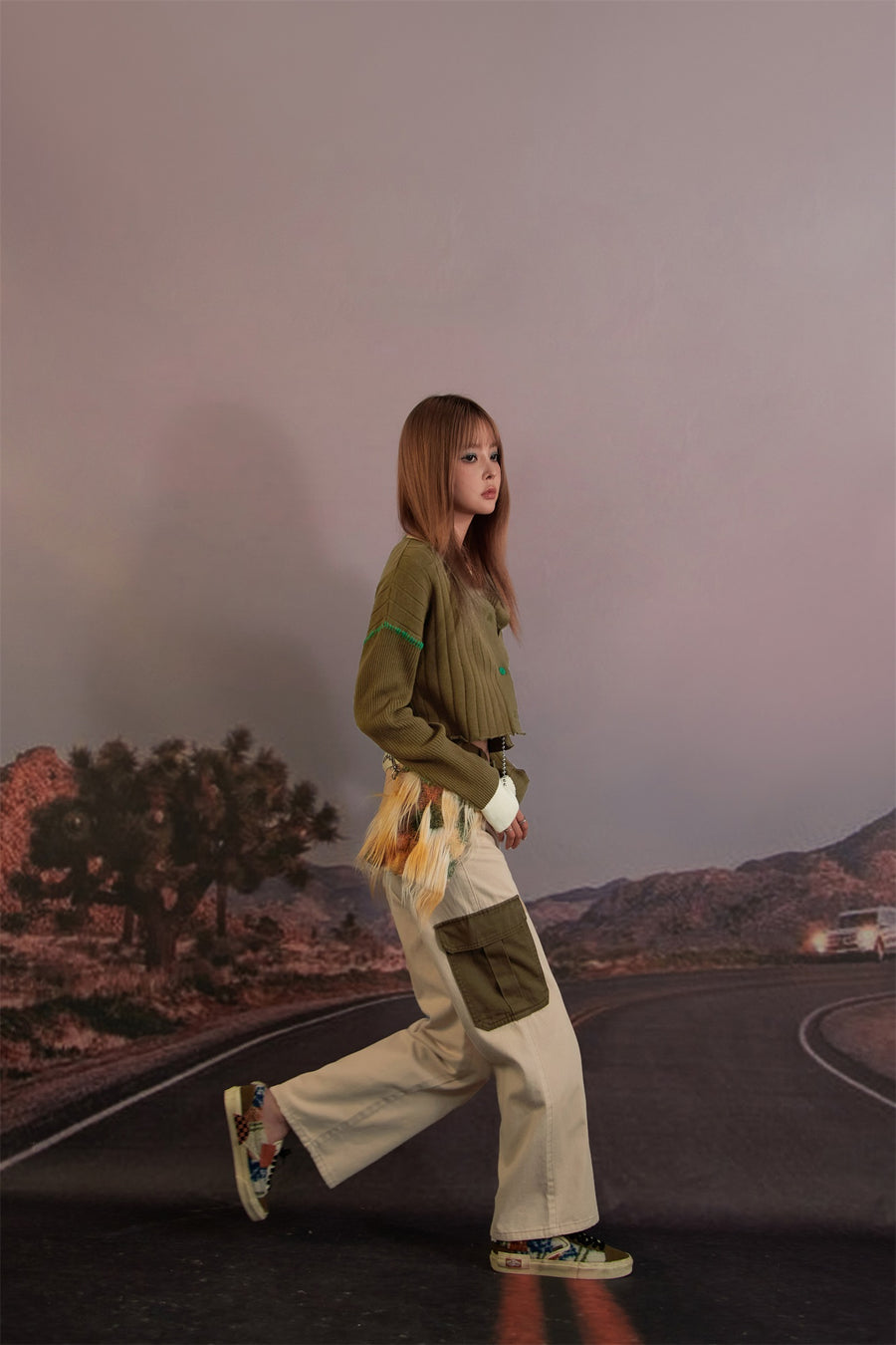 CHUU Pocket High-Waisted Casual Pants