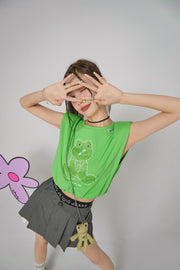 Happy Frog Shoulder Pad T-Shirt