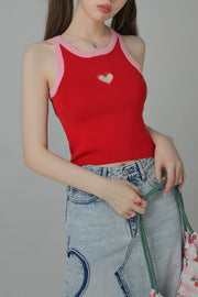 Heart Colored Sleeveless Shirt