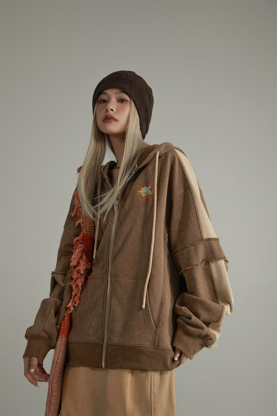 CHUU Vintage Hooded Zip-Up