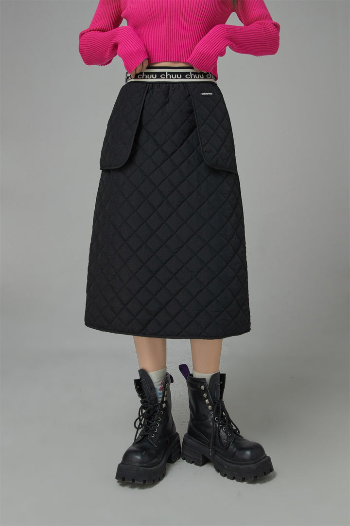 I Love This Record Quilted Skirt