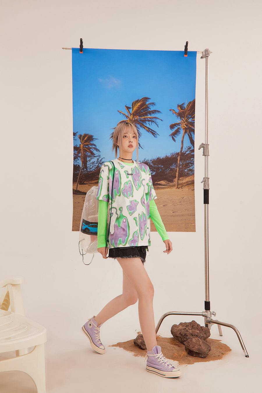 CHUU Outerspace Print Loosefit T-Shirt