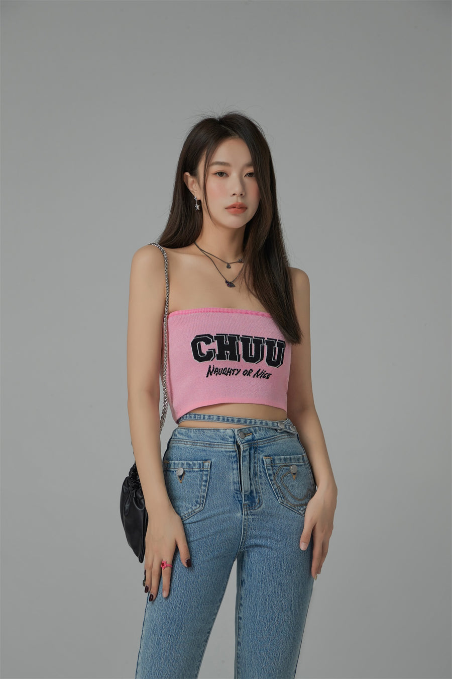 CHUU Chuu Naughty Or Nice Tube Top