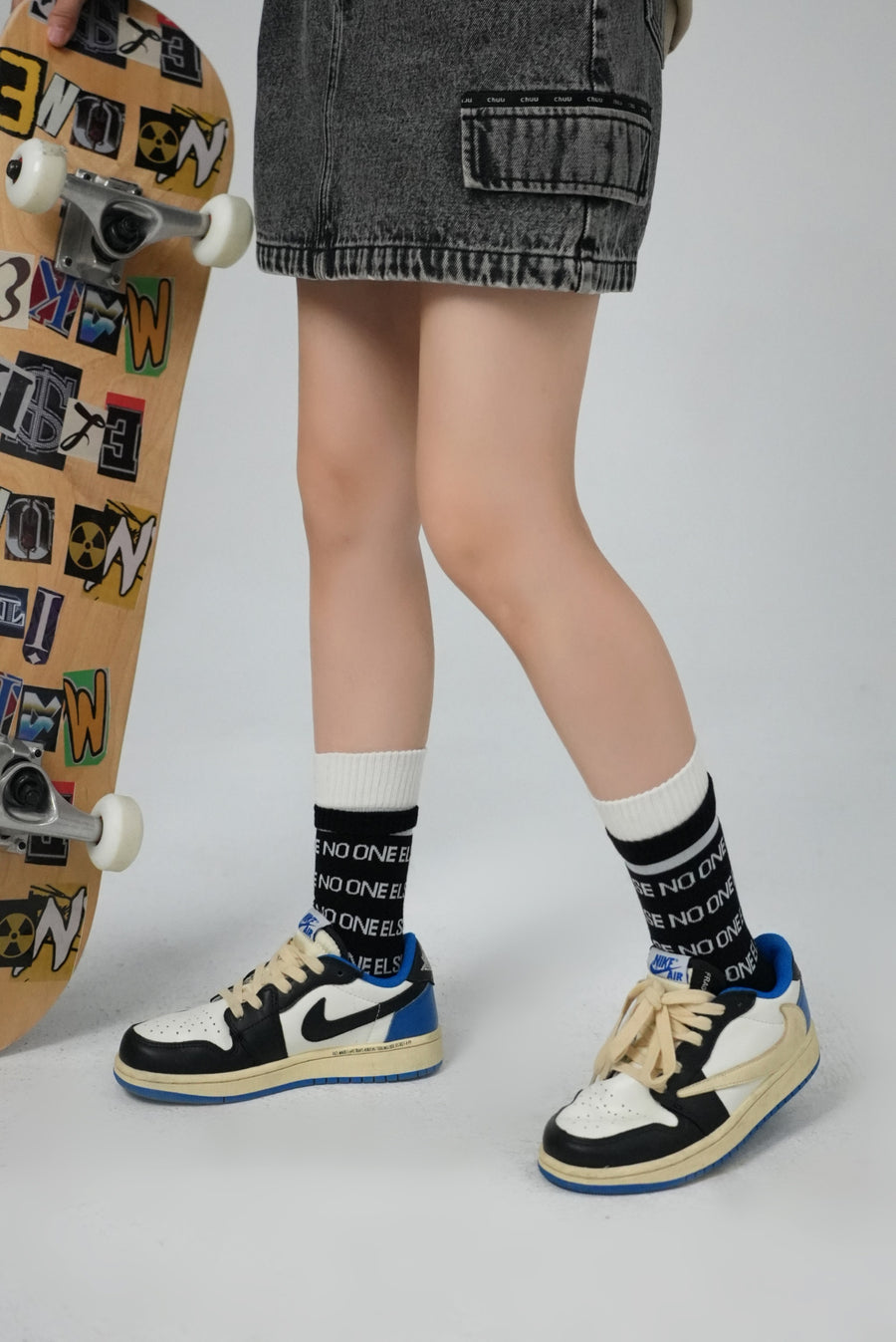 CHUU Simple Logo Ankle Socks