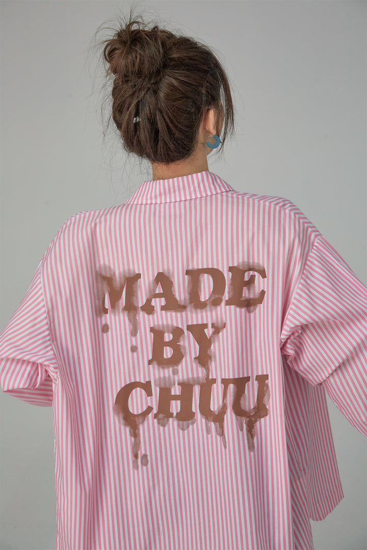 Made By Chuu Button Striped Shirt