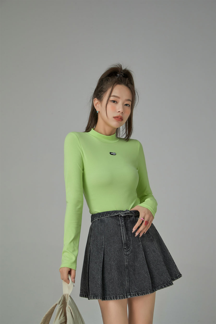 CHUU Chill Vibes Solid Long Sleeve T-Shirt