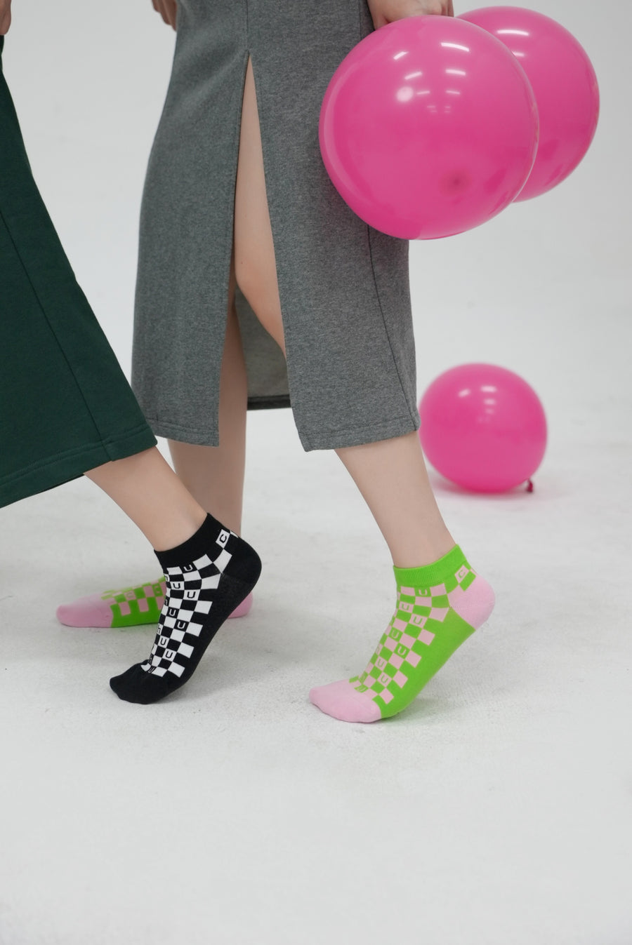 CHUU Checkerboard Fake Socks