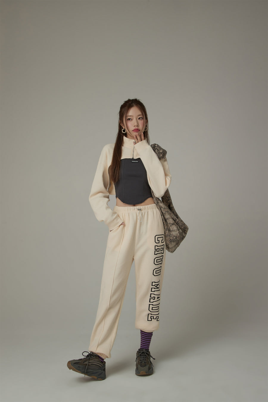 CHUU Bolero Sweatshirt Zip-Up