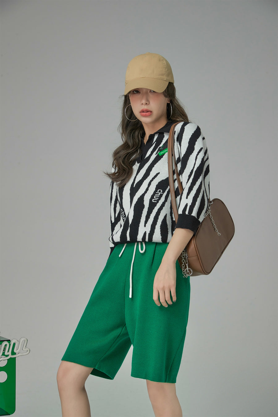 CHUU Everything Is By Design Polo Knit Top