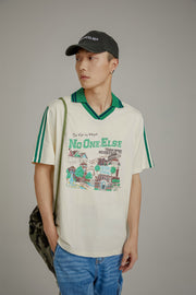 Noe Printed Town Open Collar T-Shirt