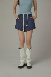 String Roll-Up Shorts