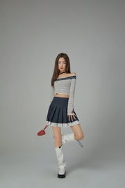 Hem Band Mini Tennis Pleated Skirt