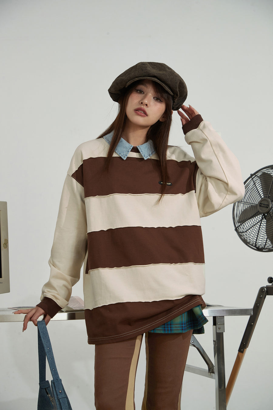 CHUU Stripe Loose Fit T-Shirt