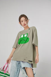 Frog With Moods Damage T-Shirt