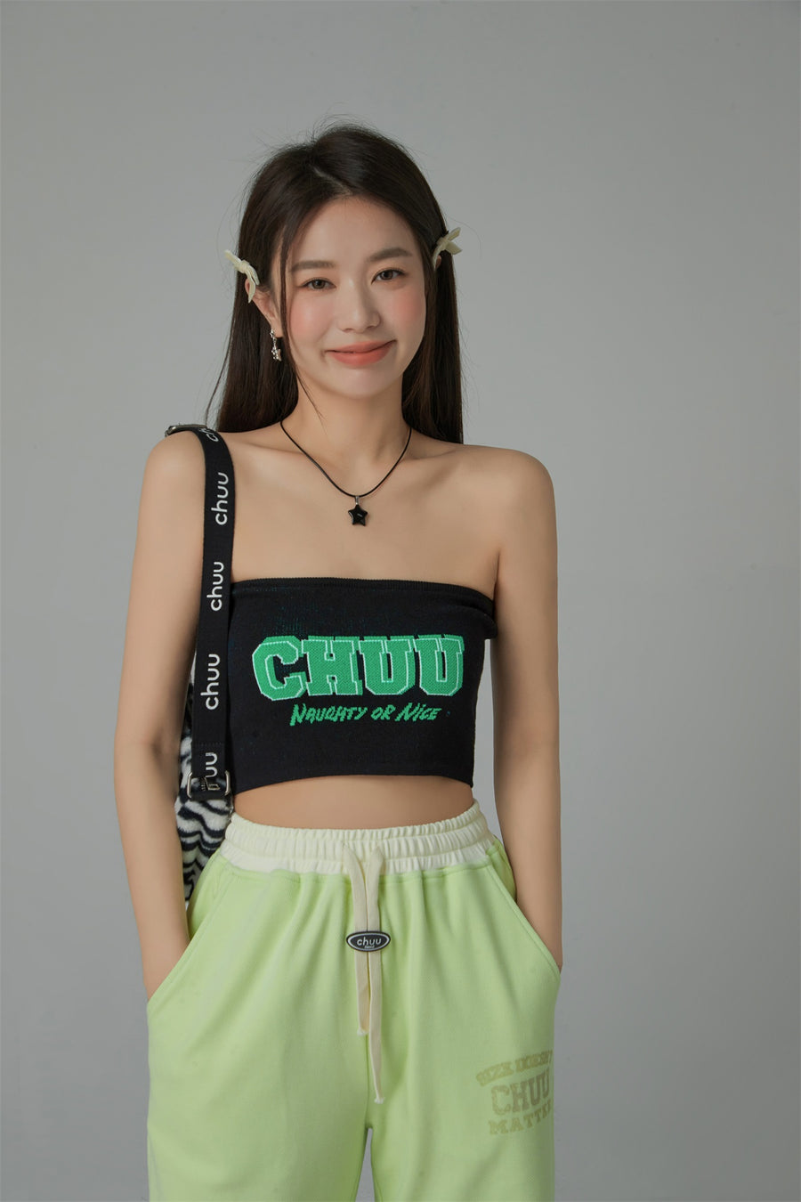 CHUU Chuu Naughty Or Nice Tube Top