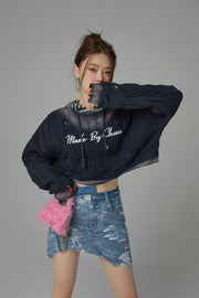 Made By Chuu Damaged Cable Knit Sweater