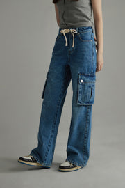 Vintage Wide Straight Denim Pants