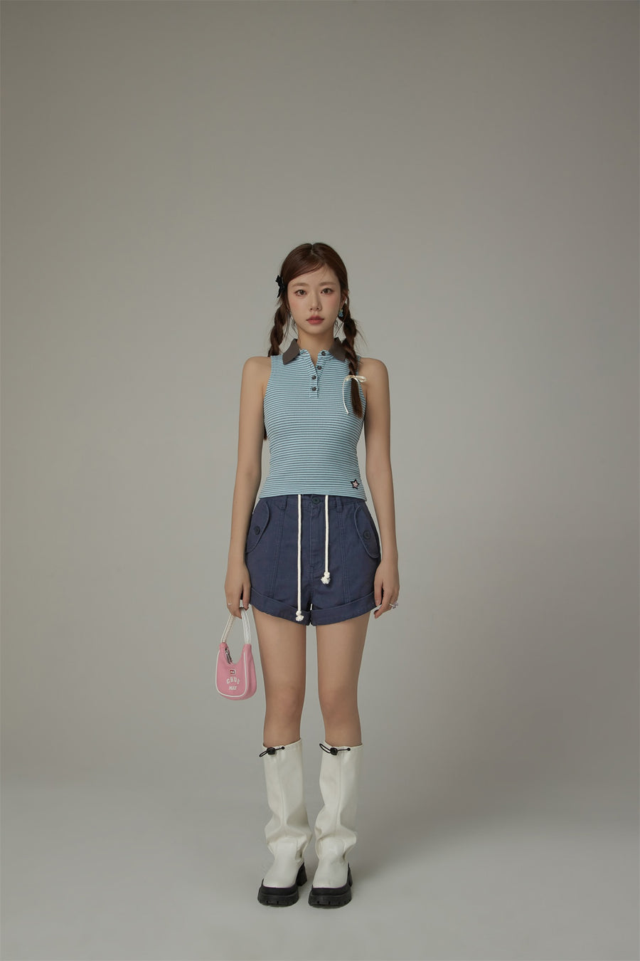 CHUU String Roll-Up Shorts