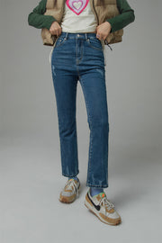 Heart Pocket Bootcut Denim Pants