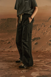 String Wide Cargo Pants