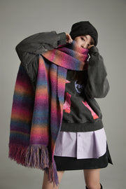 Gradient Striped Scarf