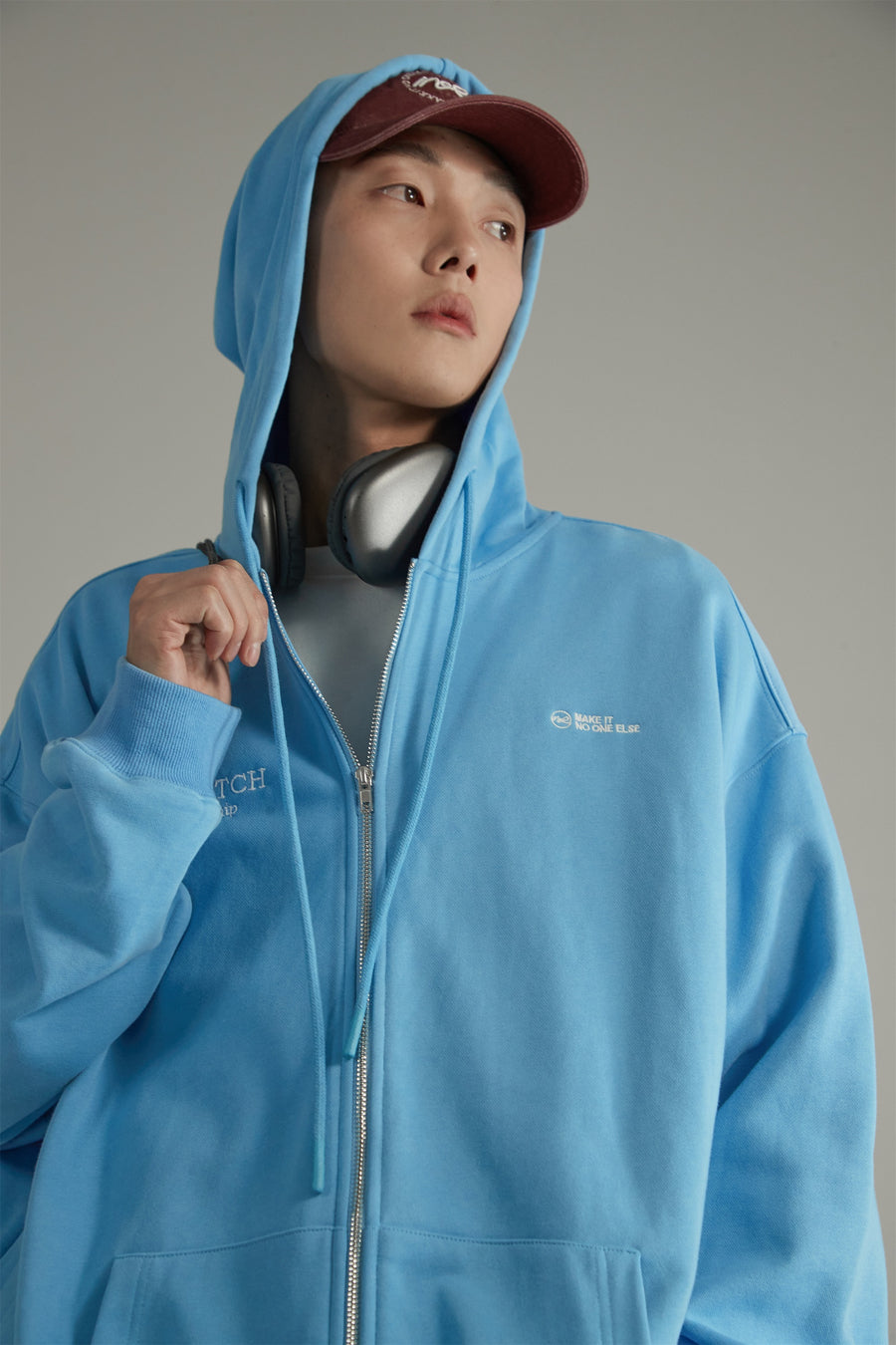 CHUU Colored Club Stretch Hooded Zip-Up