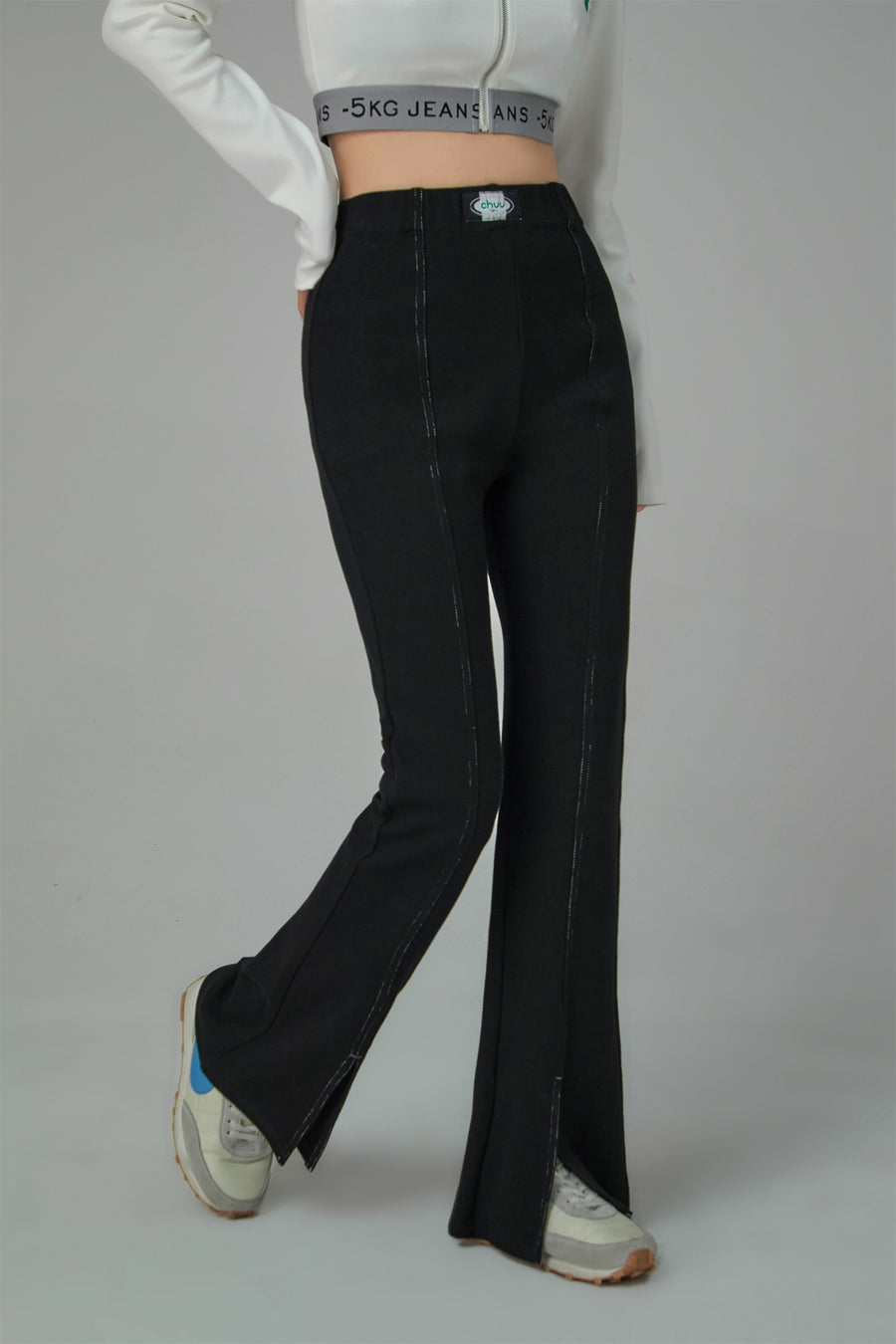 CHUU Front Slit Bootcut Sport Pants