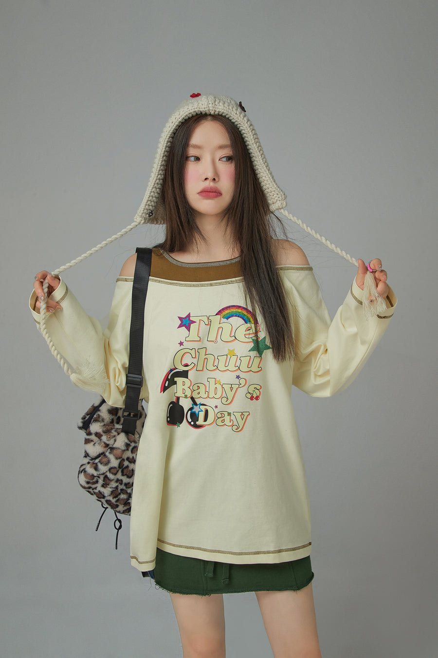 CHUU Baby'S Day Off-Shoulders T-Shirt