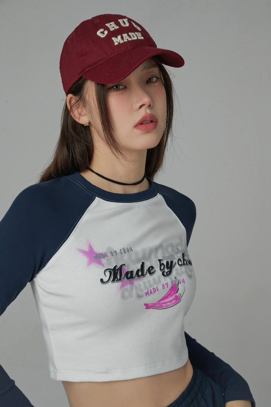 CHUU Feel Good Raglan Cropped T-Shirt