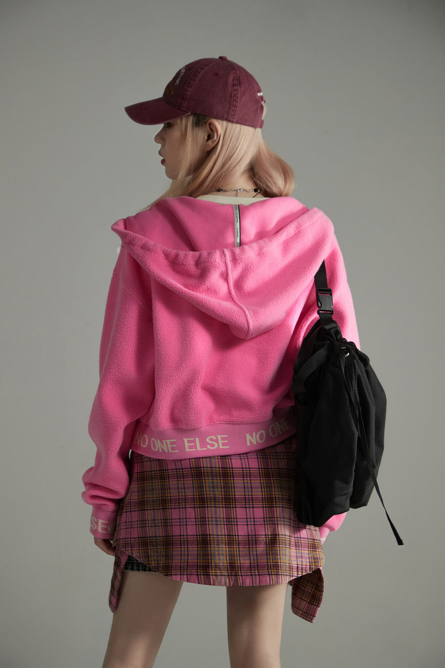 CHUU Fleece Loose Zip-Up Hoodie