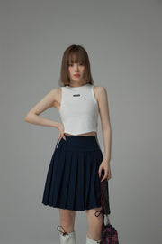 Color Slim Sleeveless Crop Top