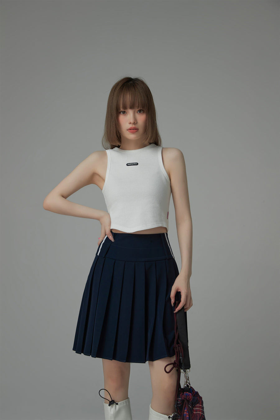 CHUU Color Slim Sleeveless Crop Top