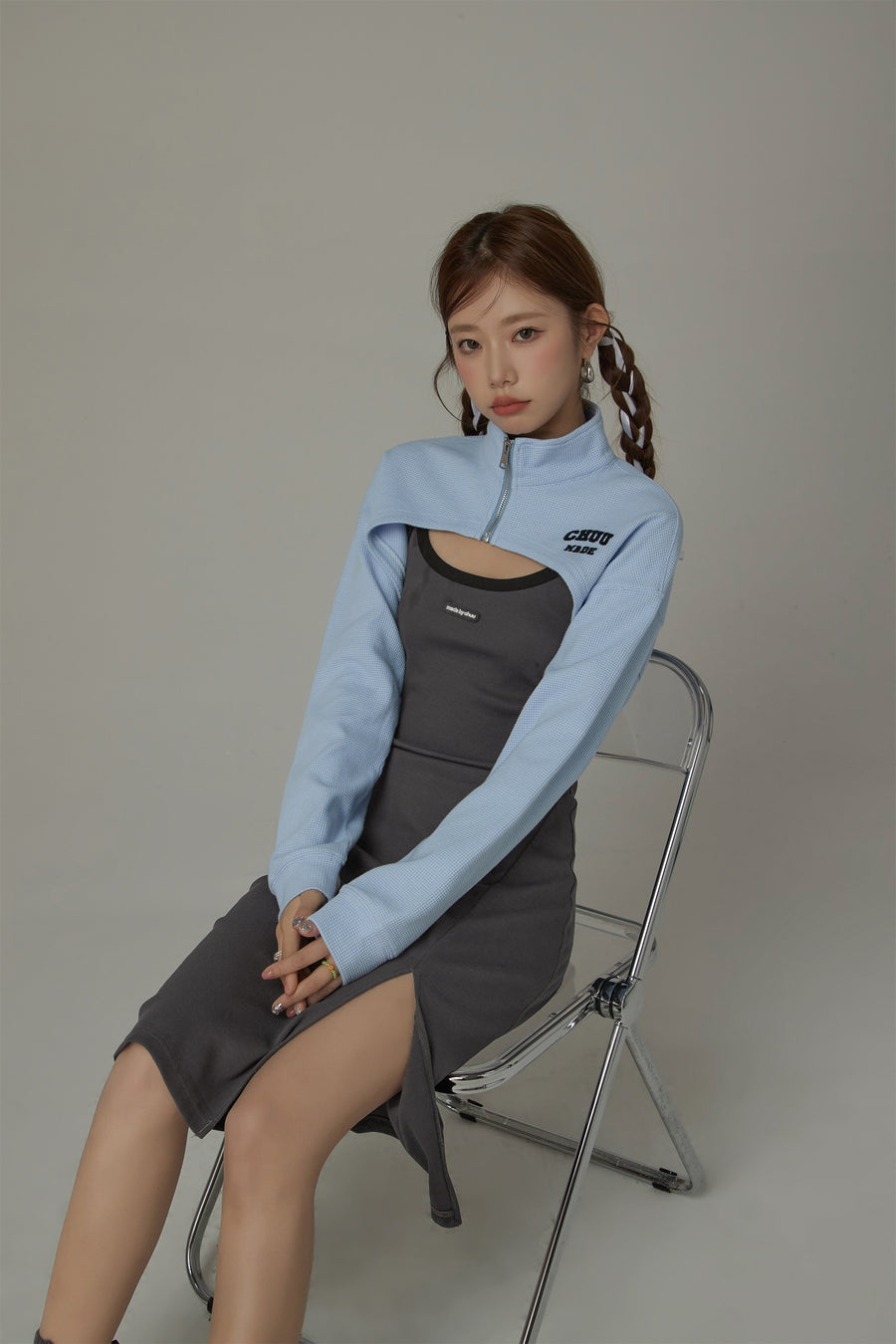 CHUU Bolero Sweatshirt Zip-Up