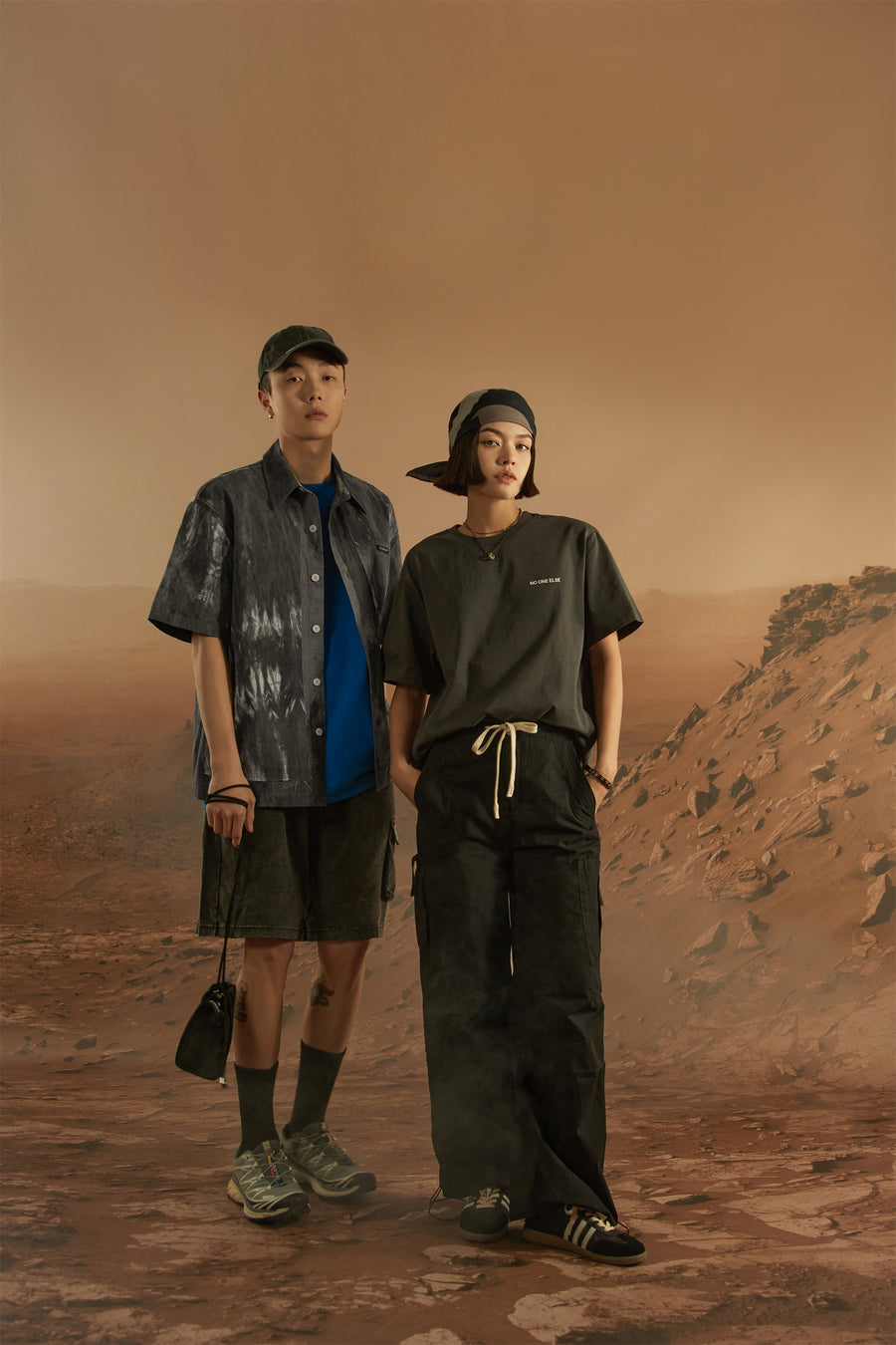 CHUU String Wide Cargo Pants