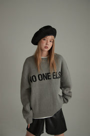 Noe Lettering Knit Sweater