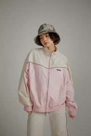 Color Matching Loose Fit Field Jacket