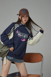 Fireworks At Night Printed Raglan Sweatshirt