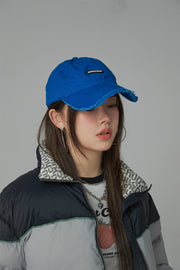 Raw Hem Ball Cap Hat