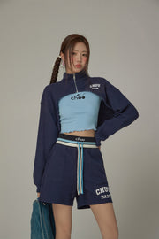 Chuu Cherry Lettuce Hem Cropped Top