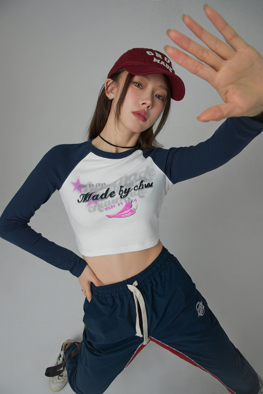 CHUU Feel Good Raglan Cropped T-Shirt