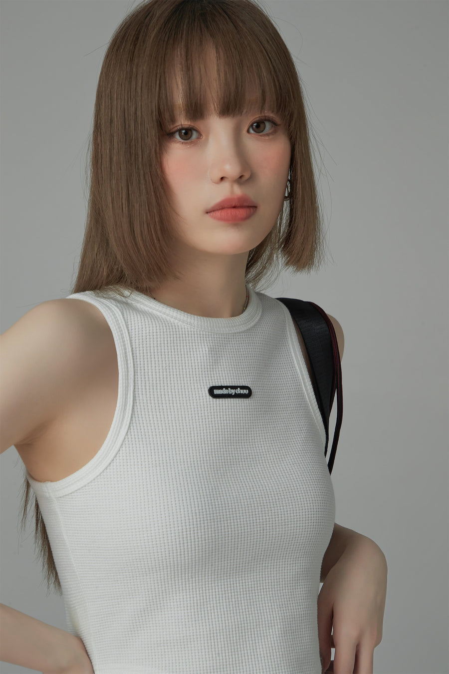 CHUU Color Slim Sleeveless Crop Top